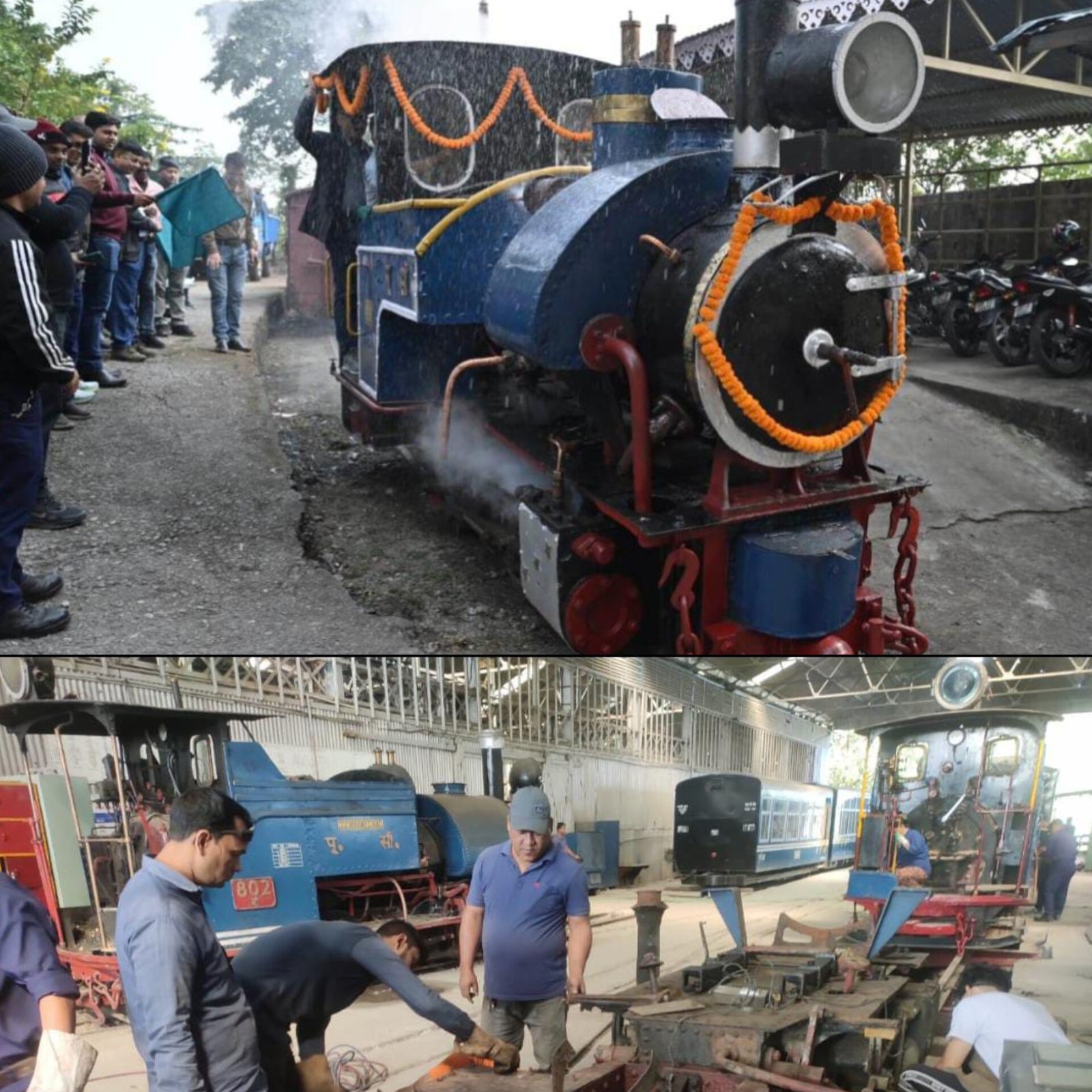 पू. सी. रेलवे के महाप्रबंधक ने डीएचआर में विंटेज स्टीम इंजन ‘बेबी सेवक’ को हरी झंडी दिखाई