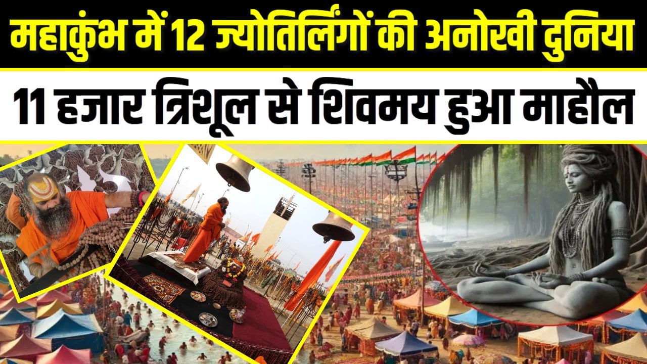 महाकुंभ में 12 ज्योतिर्लिंगों की अनोखी दुनिया, 5.51 करोड़ रुद्राक्ष के शिवलिंग-11 हजार त्रिशूल से शिवमय हुआ माहौल