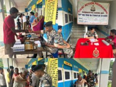 एसएसबी के द्वारा निःशुल्क मानव चिकित्सा शिविर लगाकर की गई जांच