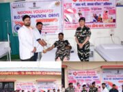 पंचम वाहिनी में लगाया गया रक्तदान शिविर, बलकर्मी ने लिया भाग।