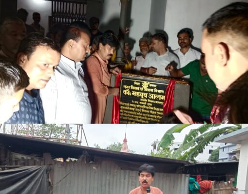 बारसोई जंक्शन काली मंदिर पर चार विकास परियोजनाओं का शिलान्यास — महबूब आलम, विमला देवी, प्रमोद साह ने मिलकर नारियल फोड़ा