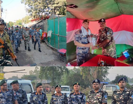 भारत नेपाल सीमा पर एसएसबी व नेपाल एपीएफ के अधिकारी की संयुक्त बैठक