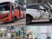 नवादा से घर लौट रहे मजदूरों की बस पलटी, 25 घायल; 15 की हालत गंभीर