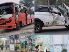 नवादा से घर लौट रहे मजदूरों की बस पलटी, 25 घायल; 15 की हालत गंभीर