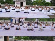 अंतरराष्ट्रीय योग दिवस पर व्यवहार न्यायालय में हुआ योगाभ्यास, स्वस्थ जीवन का दिया संदेश